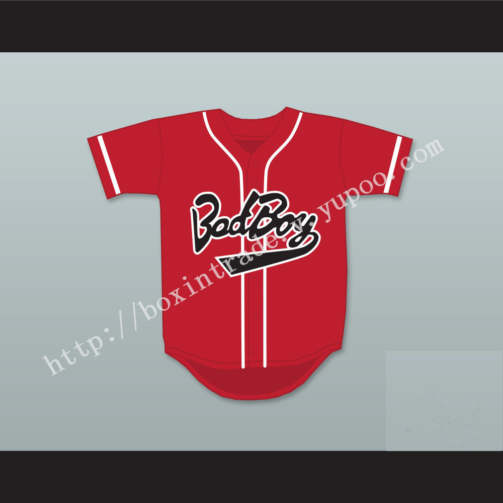 Biggie Smalls 10 Bad Boy Red Baseball Jersey