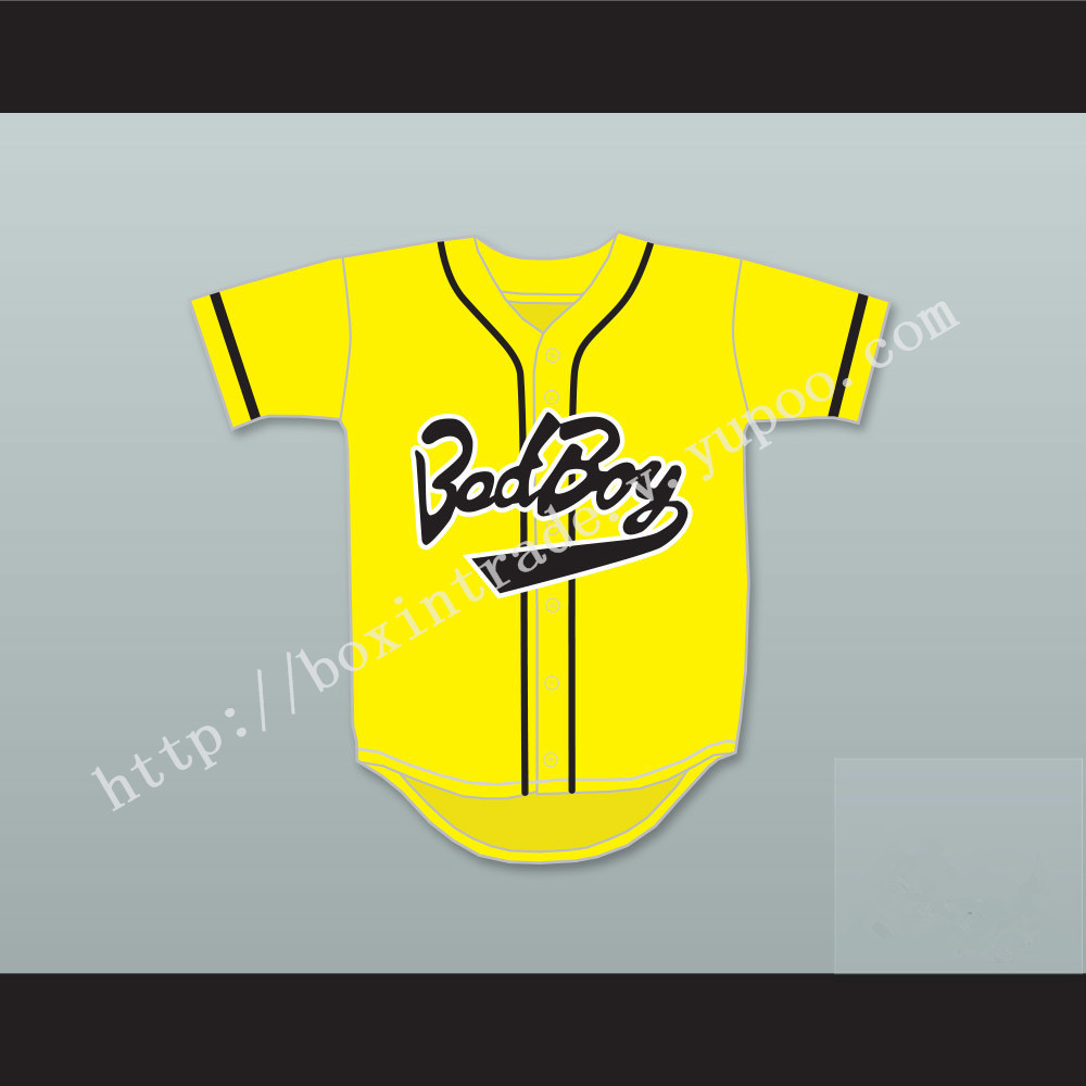 Biggie Smalls 10 Bad Boy Yellow Baseball Jersey