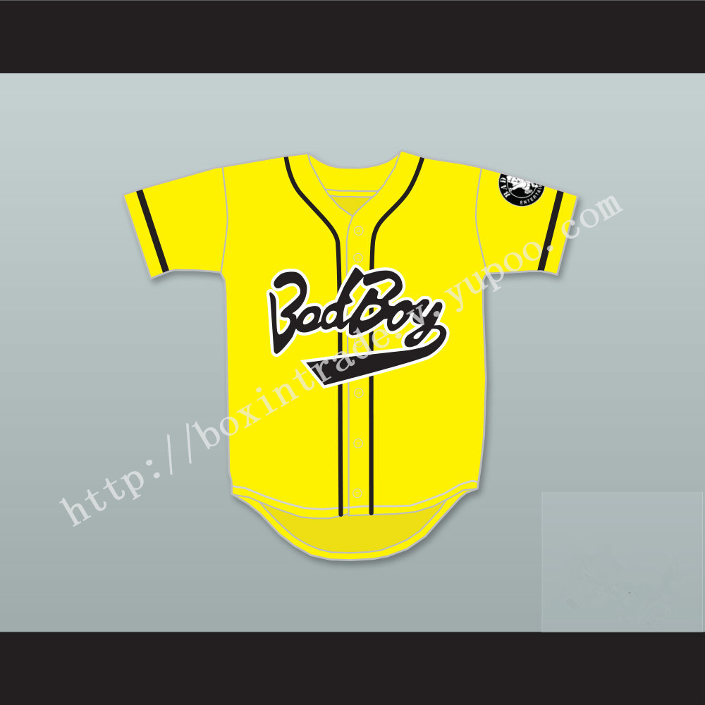 Biggie Smalls 10 Bad Boy Yellow Baseball Jersey Includes Patch