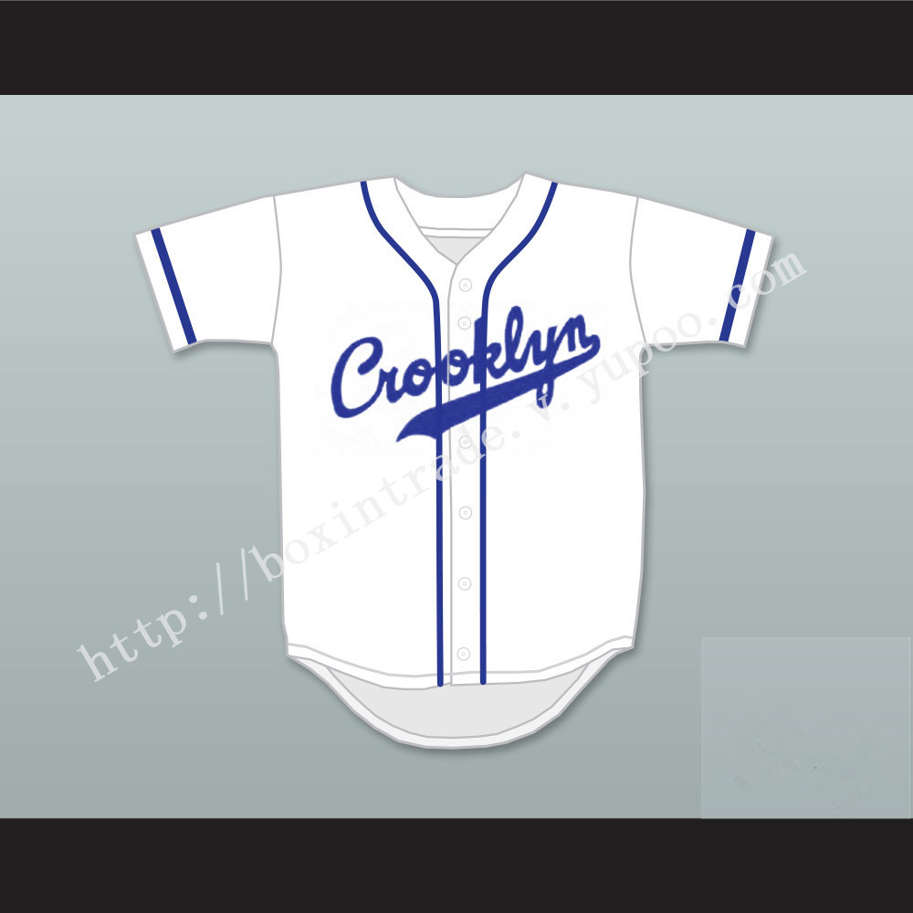 Crooklyn Blue On White Baseball Jersey Any Name or Number