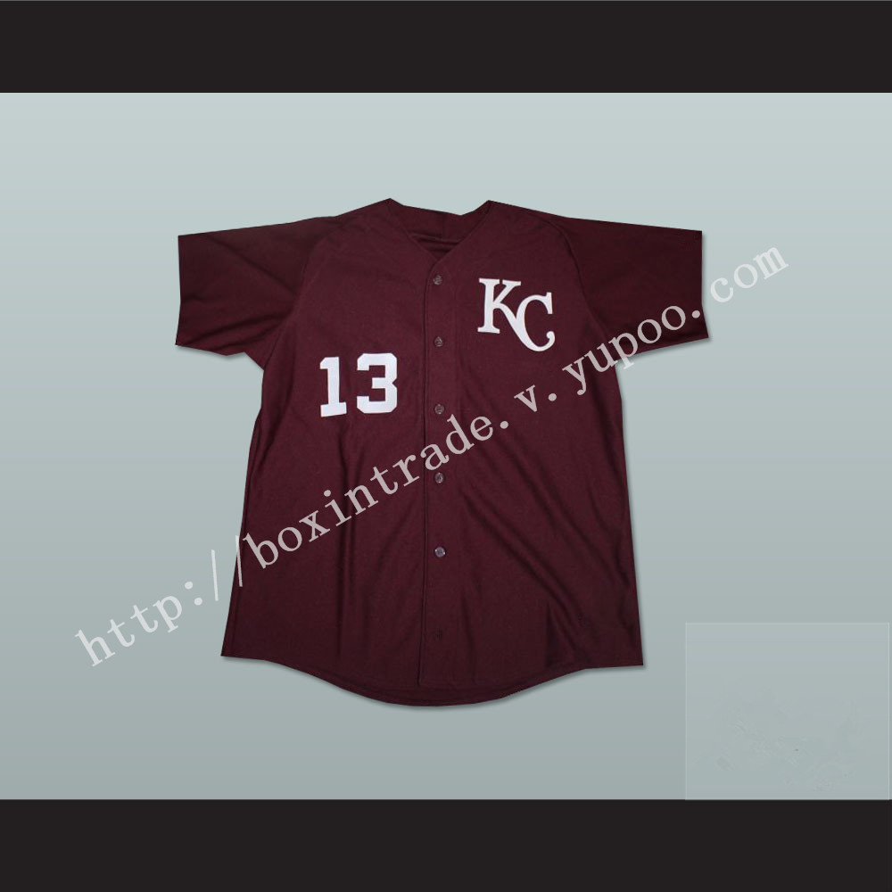 Derek Jeter 13 Kalamazoo Central High School Maroon Giants Baseball Jersey