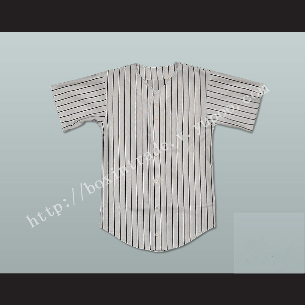 The Warriors Baseball Furies Pinstriped Gray Baseball Jersey