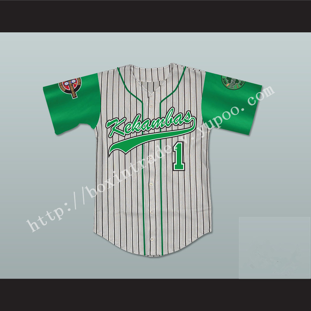 Jarius 'G-Baby' Evans 1 Kekambas Baseball Jersey with ARCHA and Duffy's Patches