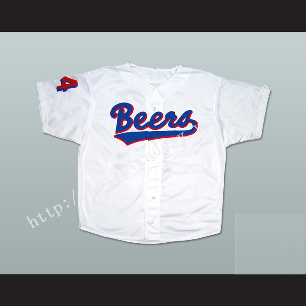 BASEketball Trey Parker Joe Cooper 44 Milwaukee Beers Baseball Jersey