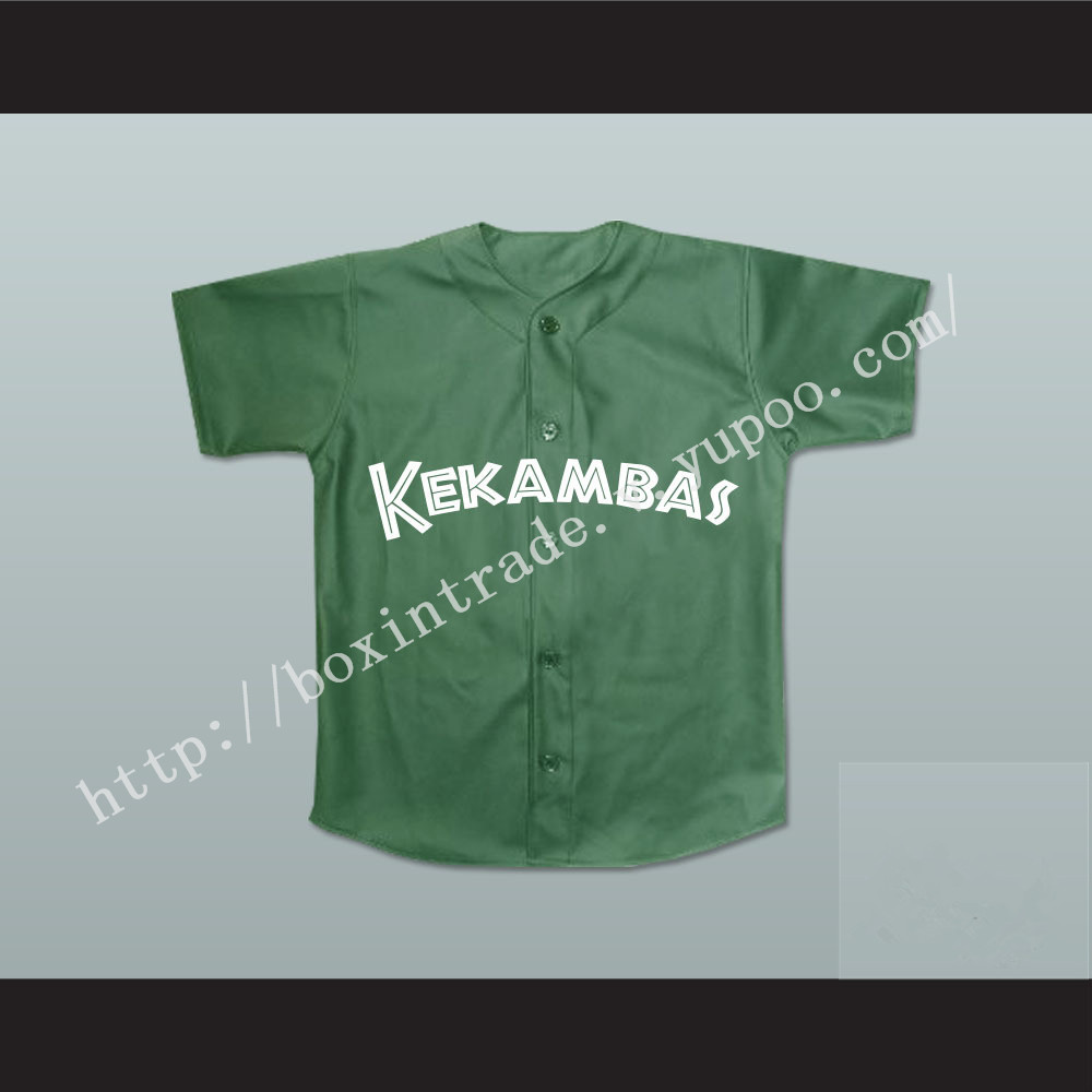 Keanu Reeves Coach Conor O'Neill Kekambas Baseball Jersey Hardball Dark Green