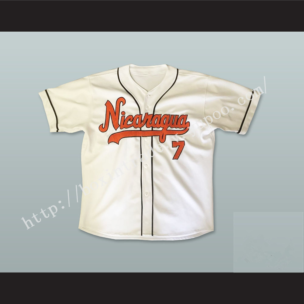 Nicaragua 7 White Baseball Jersey