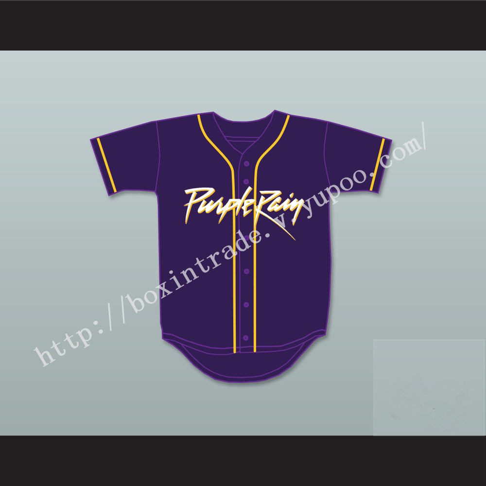 Prince Tribute Purple Rain Baseball Jersey