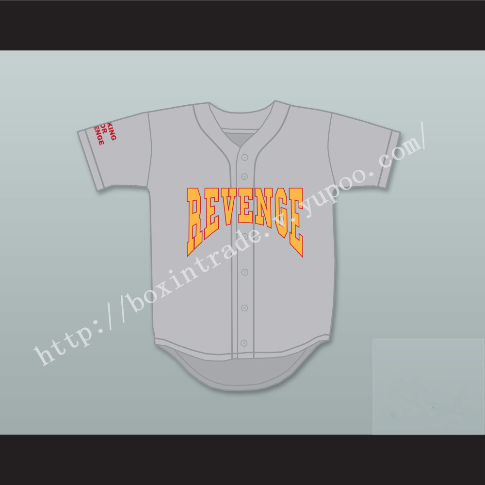 Drake Summer Sixteen Revenge Looking For Revenge Gray Baseball Jersey