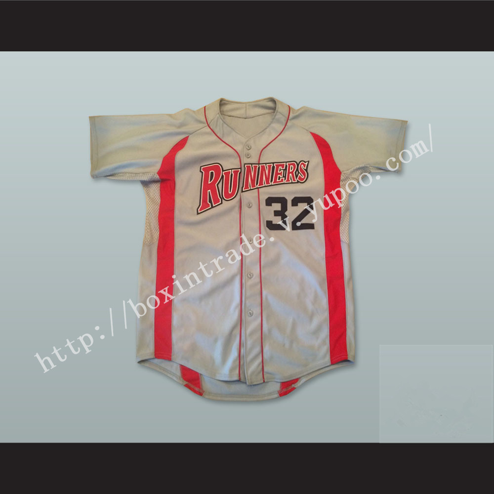 Runners 32 Gray Baseball Jersey