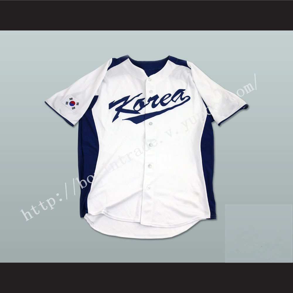 Shin Soo Choo 5 South Korea Baseball Jersey White