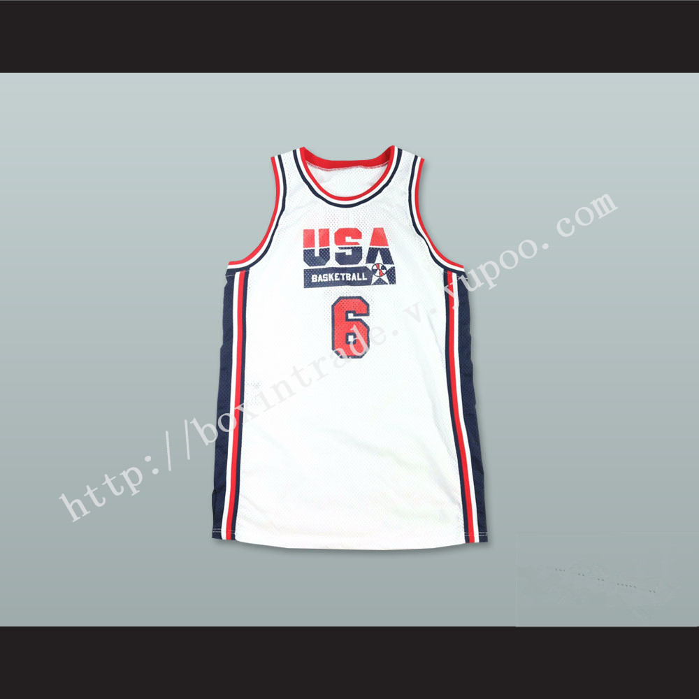 1992 Patrick Ewing 6 USA Team Home Basketball Jersey