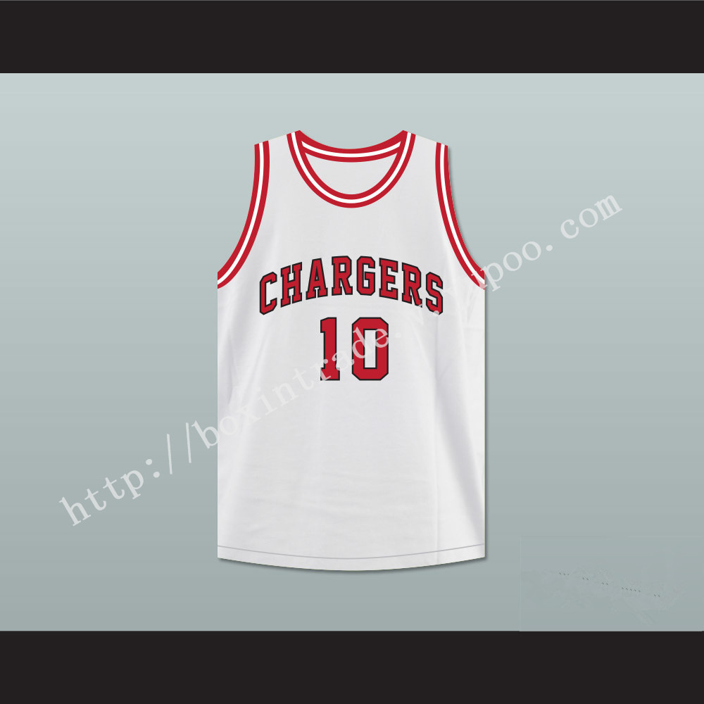 Arthur Agee 10 Chargers High School White Basketball Jersey Hoop Dreams