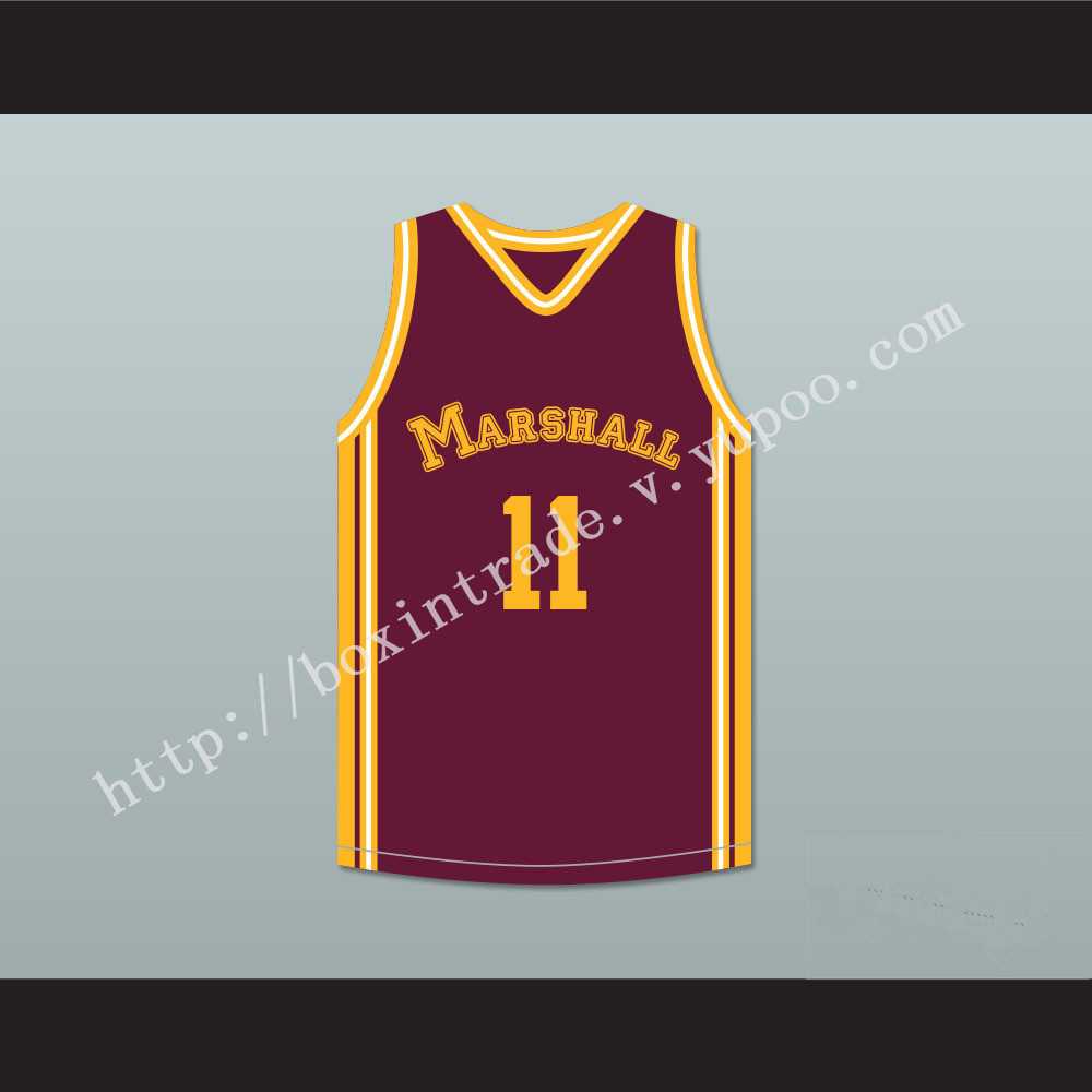 Arthur Agee 11 John Marshall Metropolitan High School Commandos Maroon Basketball Jersey Hoop Dreams