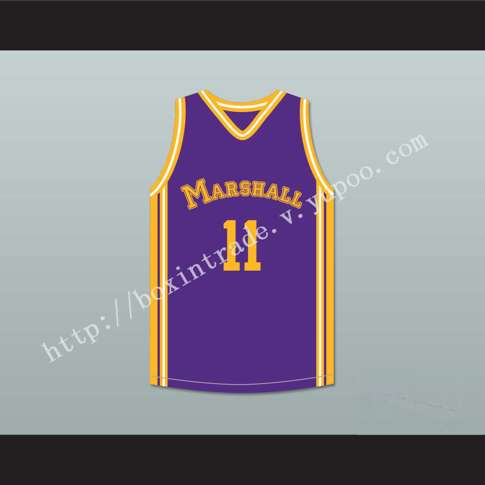 Arthur Agee 11 John Marshall Metropolitan High School Purple Basketball Jersey Hoop Dreams