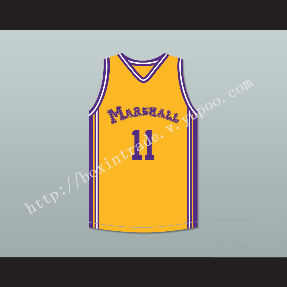 Arthur Agee 11 John Marshall Metropolitan High School Yellow Basketball Jersey Hoop Dreams