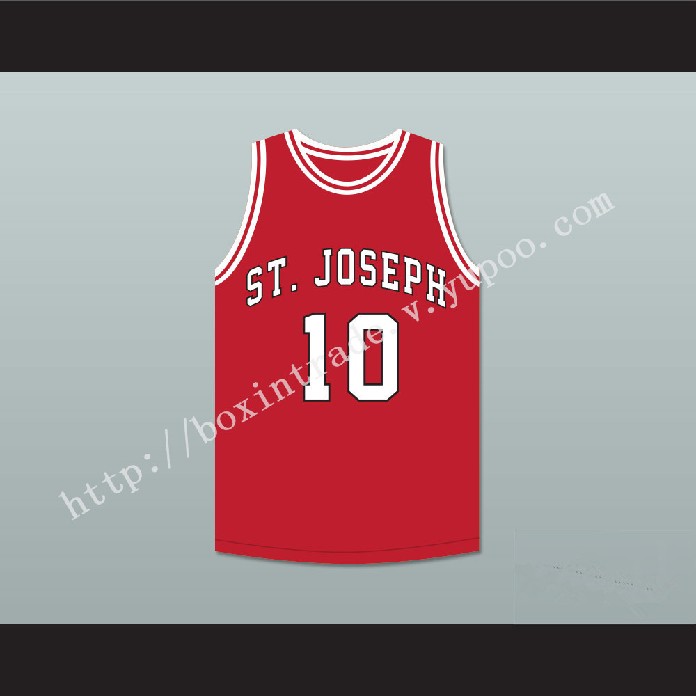 Arthur Agee 10 St Joseph Chargers High School Red Basketball Jersey Hoop Dreams