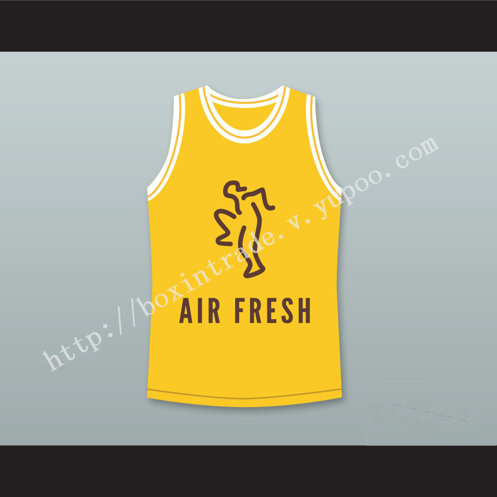 The Fresh Prince of Bel-Air Will Smith 14 Air Fresh Yellow Basketball Jersey Dream