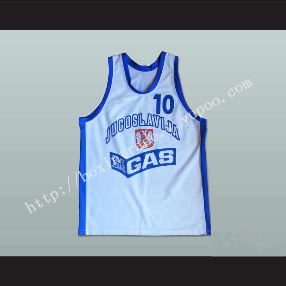 Aleksandar Djordjevic 10 Yugoslavia Basketball Jersey Stitch Sewn