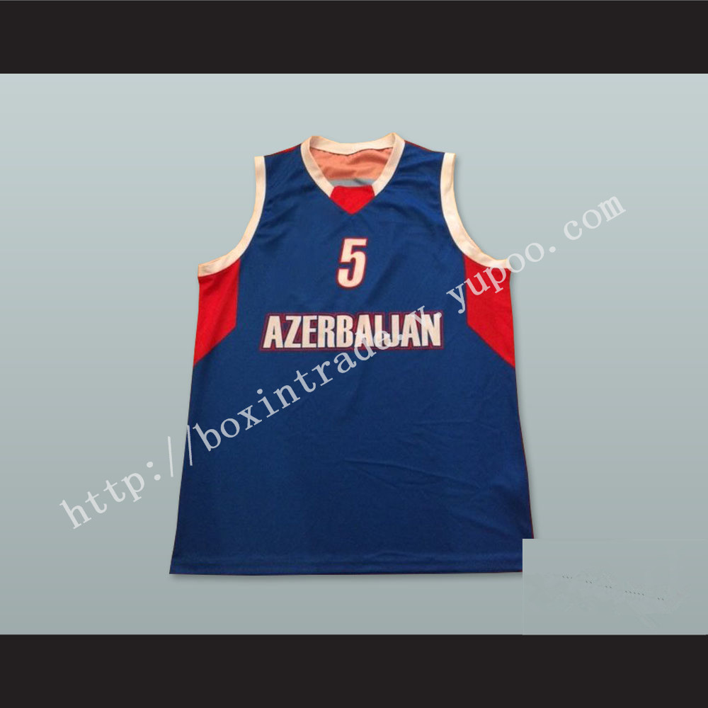 Azerbaijan 5 National Team Basketball Jersey