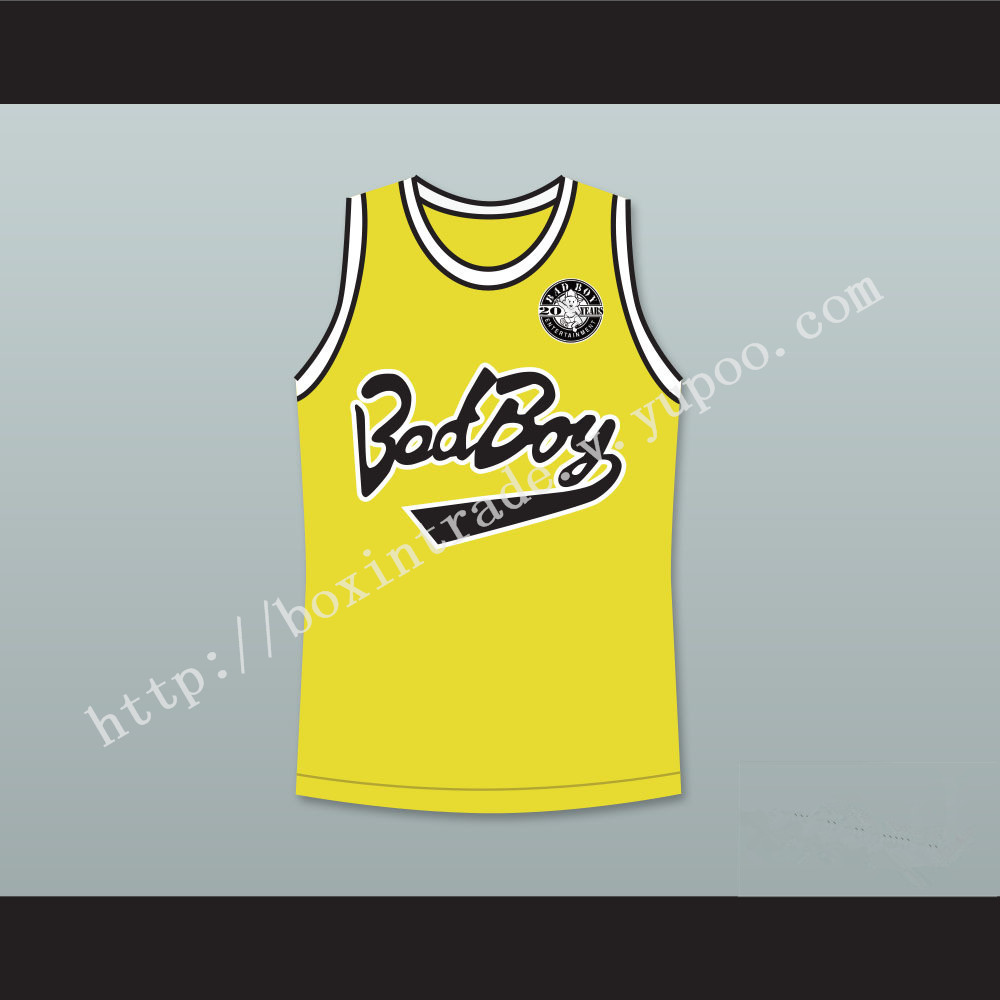 Biggie Smalls 10 Bad Boy Basketball Jersey with 20 Years Patch