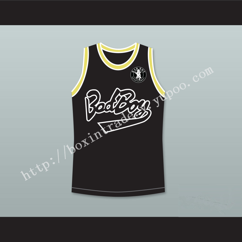 Biggie Smalls 10 Bad Boy Black Basketball Jersey with Patch