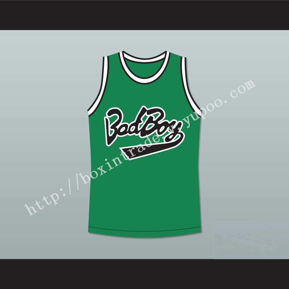 Notorious B.I.G. 97 Bad Boy Green Basketball Jersey New