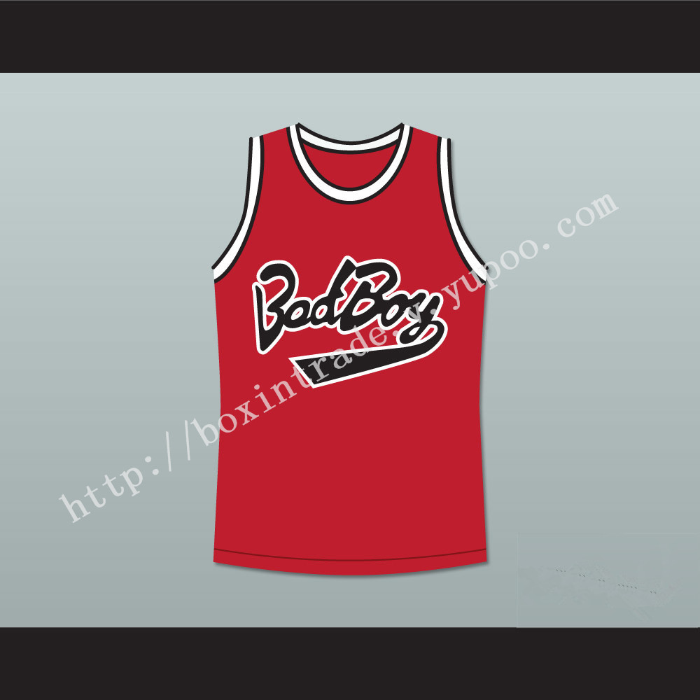 Notorious B.I.G. 97 Bad Boy Red Basketball Jersey New