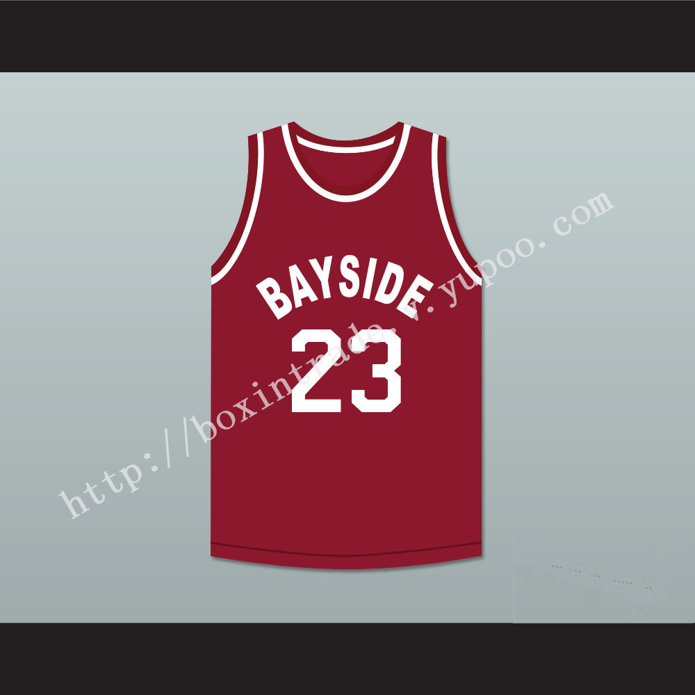 Saved By The Bell AC Slater 23 Bayside Tigers Basketball Jersey Away