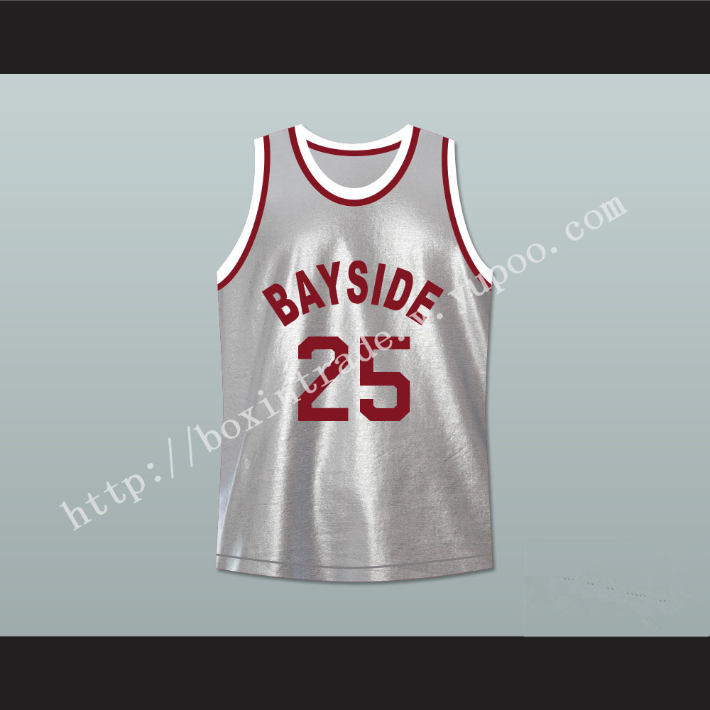 Saved By The Bell Zack Morris 25 Bayside Tigers Basketball Jersey