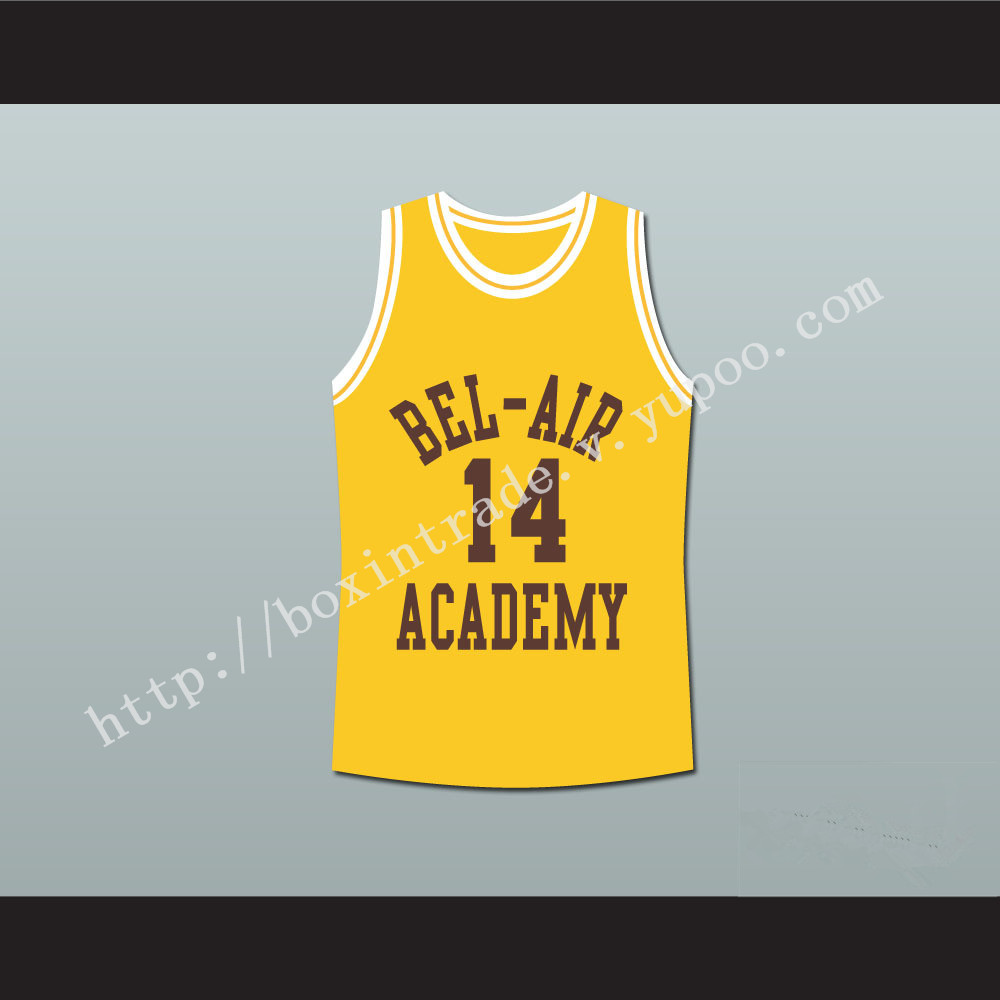 The Fresh Prince of Bel-Air Will Smith Bel-Air Academy Yellow Basketball Jersey