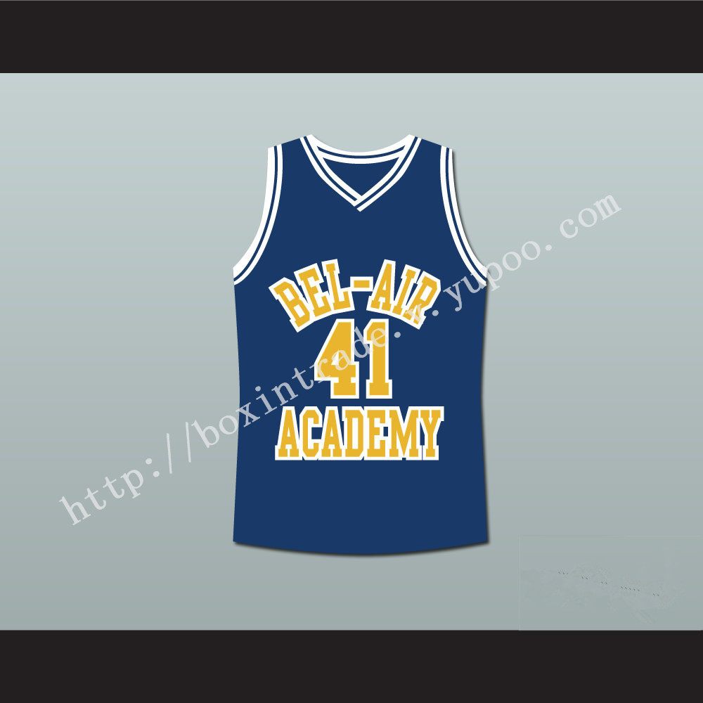 The Fresh Prince of Bel-Air Will Smith Bel-Air Academy Blue Basketball Jersey