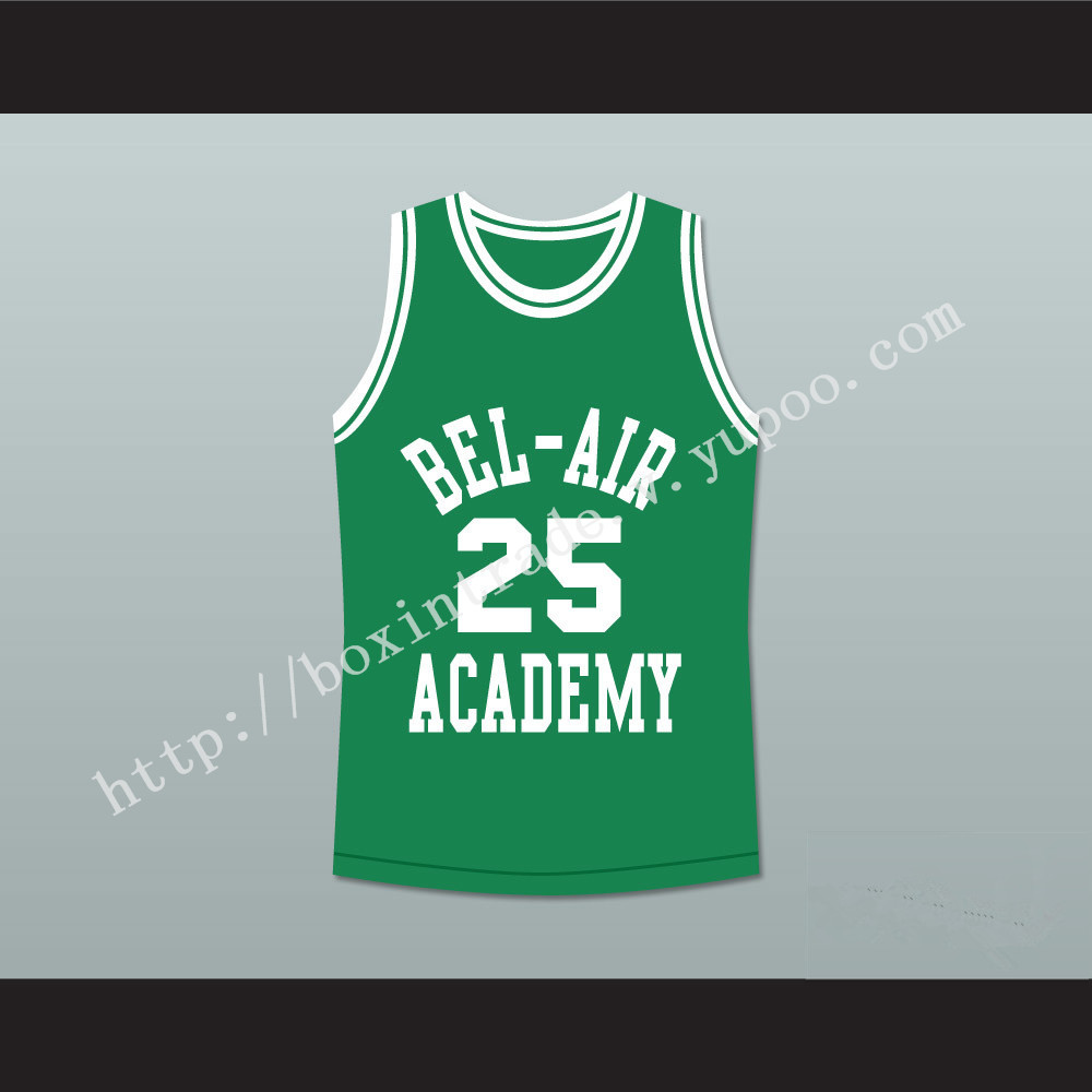 The Fresh Prince of Bel-Air Alfonso Ribeiro Carlton Banks Bel-Air Academy Green Basketball Jersey