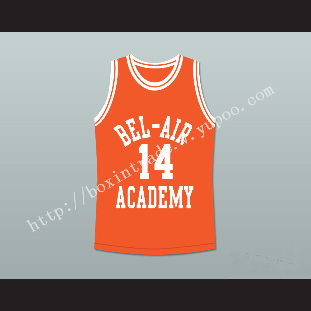 The Fresh Prince of Bel-Air Will Smith Bel-Air Academy Orange Basketball Jersey