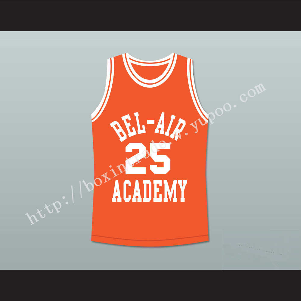 The Fresh Prince of Bel-Air Alfonso Ribeiro Carlton Banks Bel-Air Academy Orange Basketball Jersey