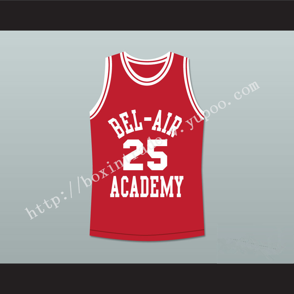 The Fresh Prince of Bel-Air Alfonso Ribeiro Carlton Banks Bel-Air Academy Red Basketball Jersey