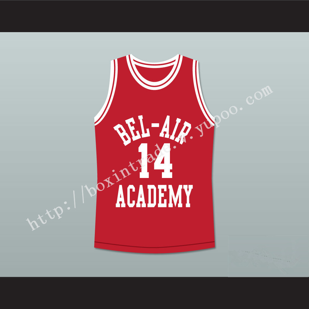 The Fresh Prince of Bel-Air Will Smith Bel-Air Academy Red Basketball Jersey