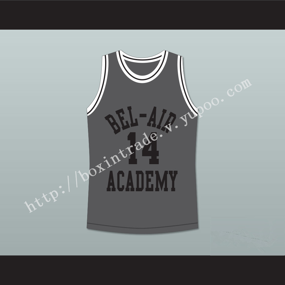 The Fresh Prince of Bel-Air Will Smith Bel-Air Academy Gray Basketball Jersey