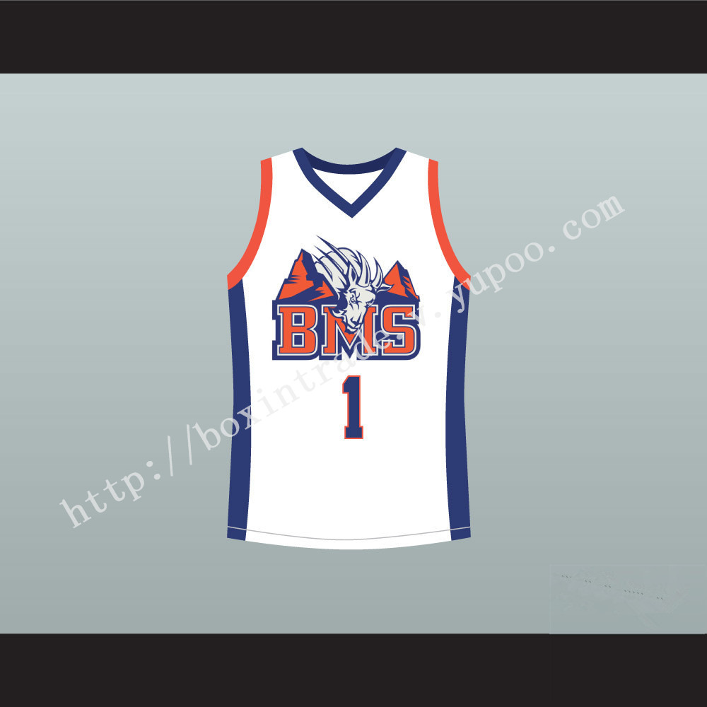 Harmon Tedesco 1 Blue Mountain State Goats Basketball Jersey Stitch Sewn