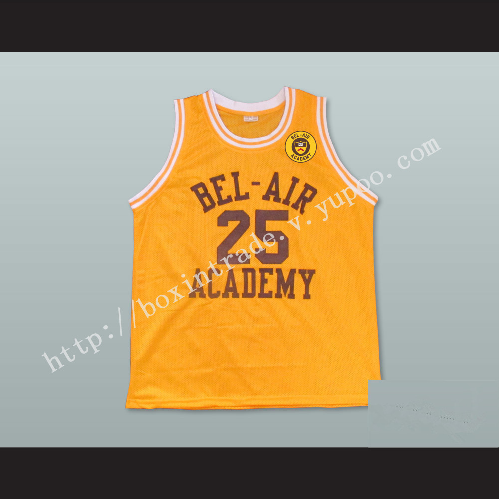 The Fresh Prince of Bel-Air Alfonso Ribeiro Carlton Banks Bel-Air Academy Home Basketball Jersey Includes School Emblem Patch