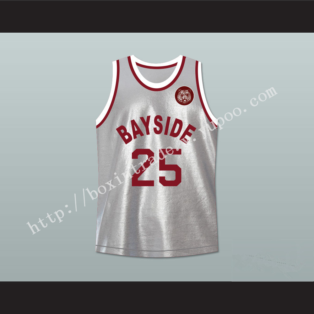 Saved By The Bell Zack Morris 25 Bayside Tigers Basketball Jersey Includes Tiger Patch