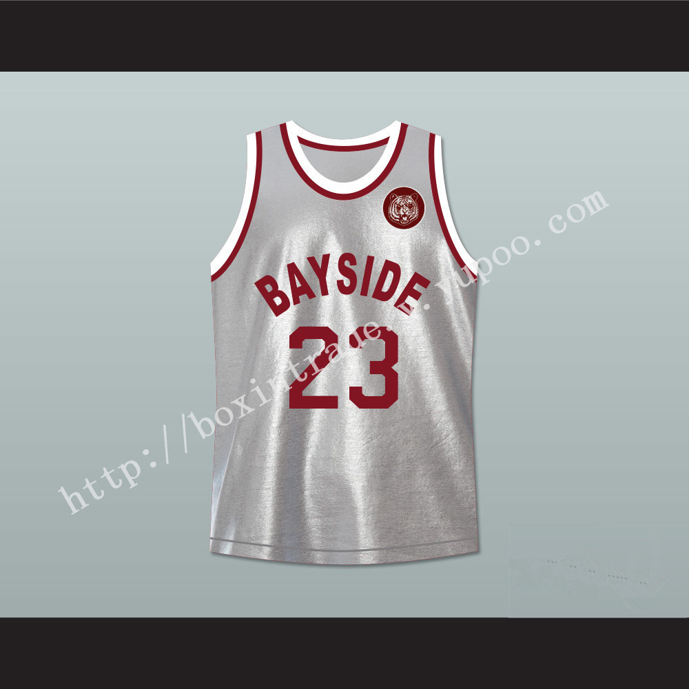 Saved By The Bell AC Slater 23 Bayside Tigers Basketball Jersey Includes Tiger Patch