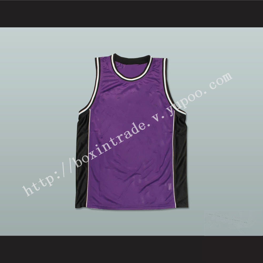 Plain Basketball Jersey Purple-Black-White