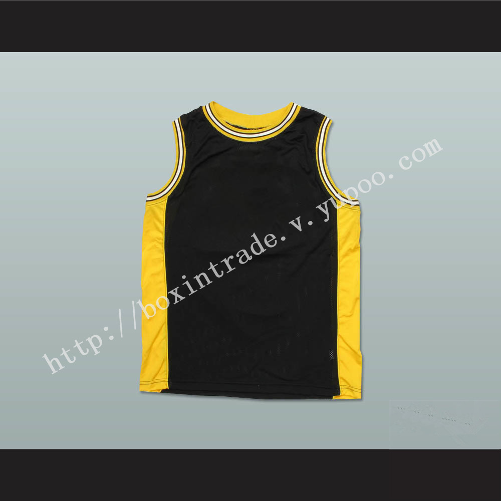 Plain Basketball Jersey Black-Yellow-White