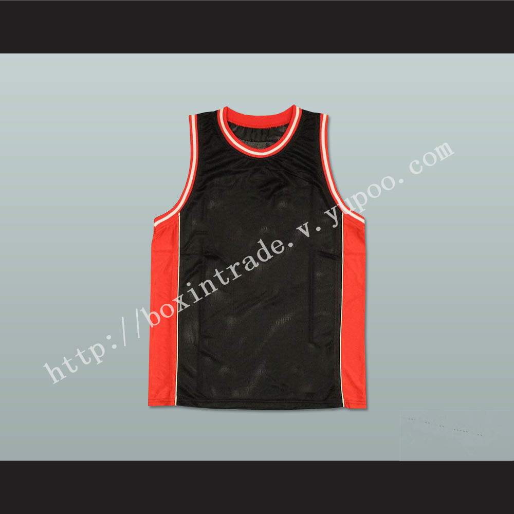 Plain Basketball Jersey Black-Red-White