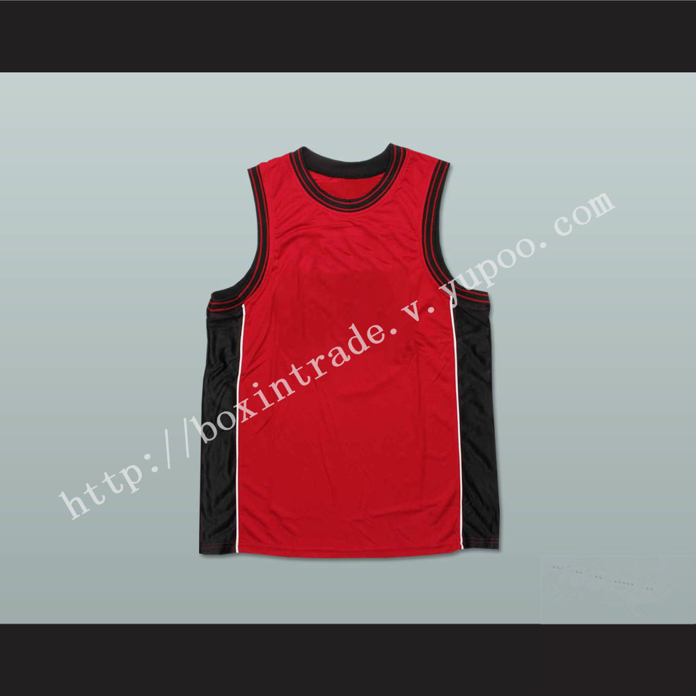 Plain Basketball Jersey Red-Black-White