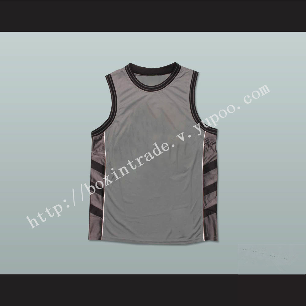 Plain Basketball Jersey Grey-Black-White