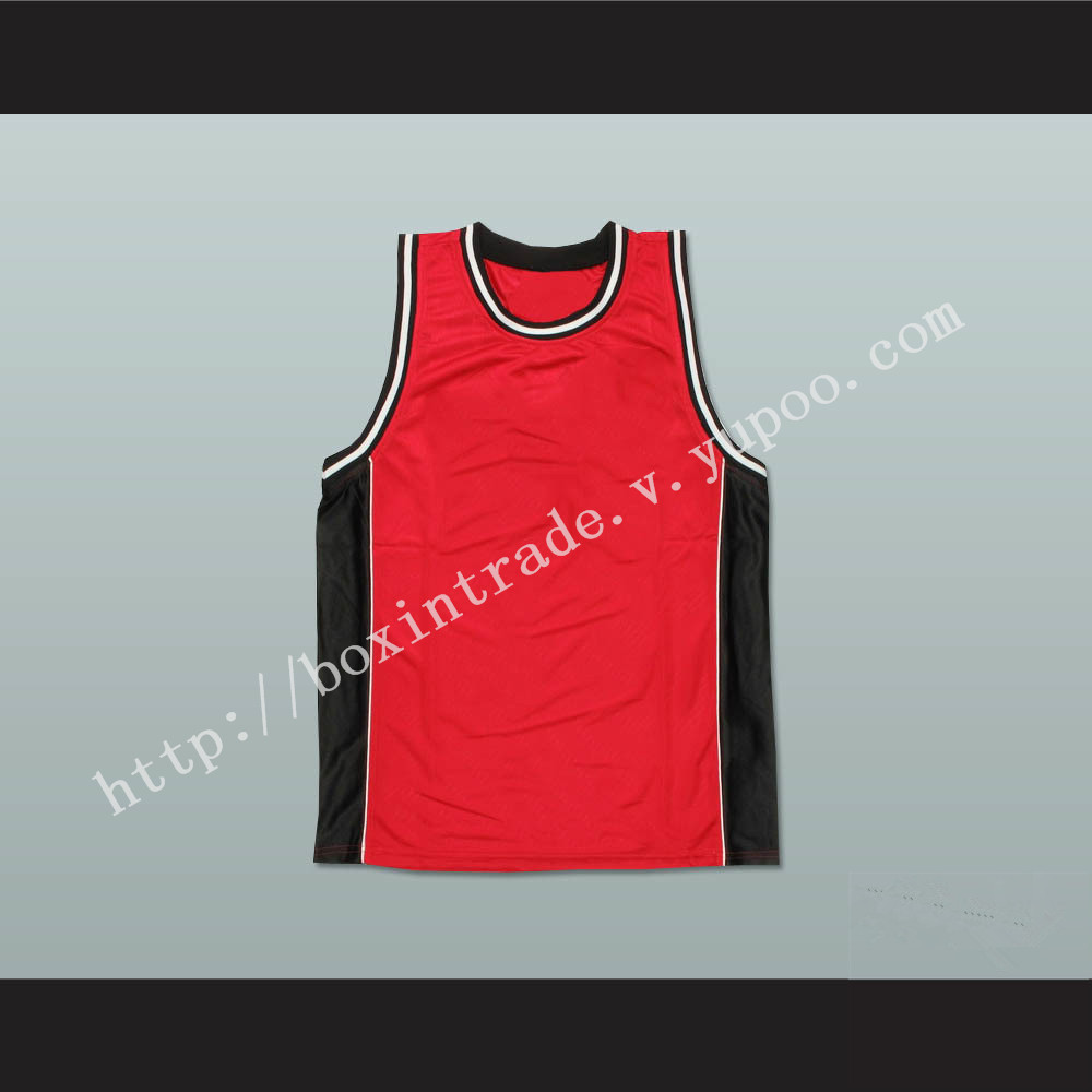 Plain Basketball Jersey Red-Black-White Stitch Sewn