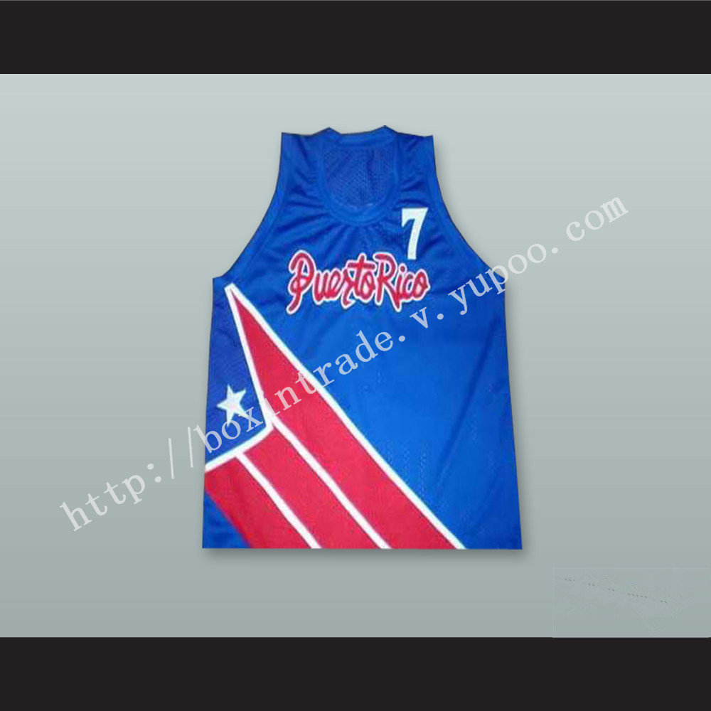 Carlos Arroyo 7 Puerto Rico Blue Basketball Jersey