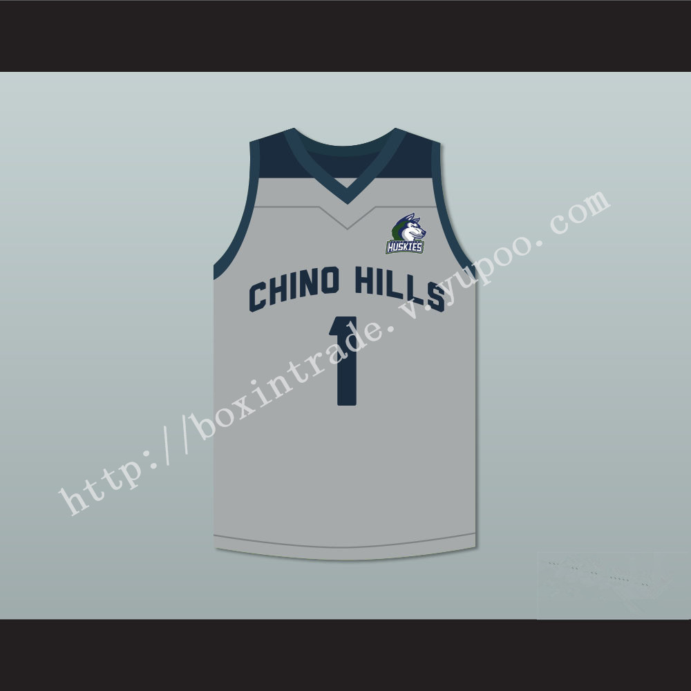 LaMelo Ball 1 Chino Hills Huskies Gray Basketball Jersey with Patch