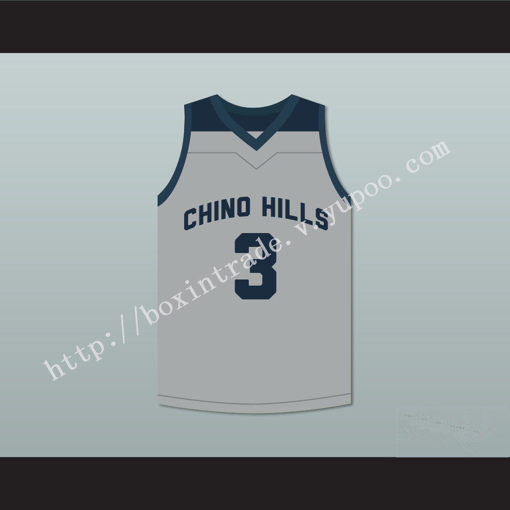 LiAngelo Ball 3 Chino Hills High School Huskies Gray Basketball Jersey